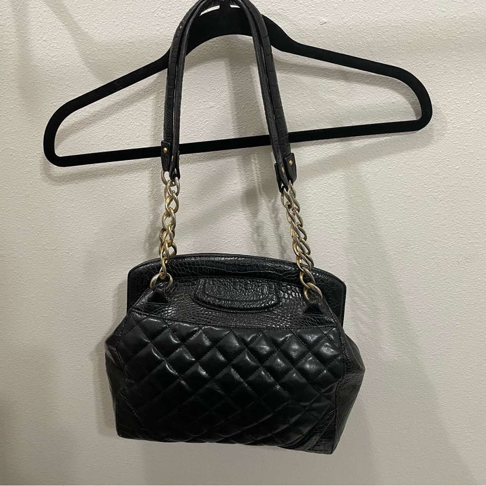 Brahmin Black Quilted Shoulder Bag